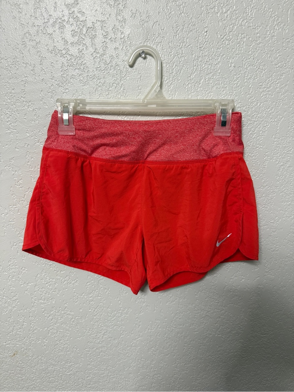 Nike Orange  Women's Athletic Shorts with Heathered Waistband